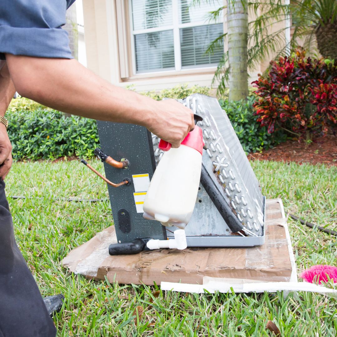 Cleaning Coils by air super clean